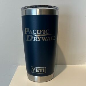 Dark blue YETI tumbler